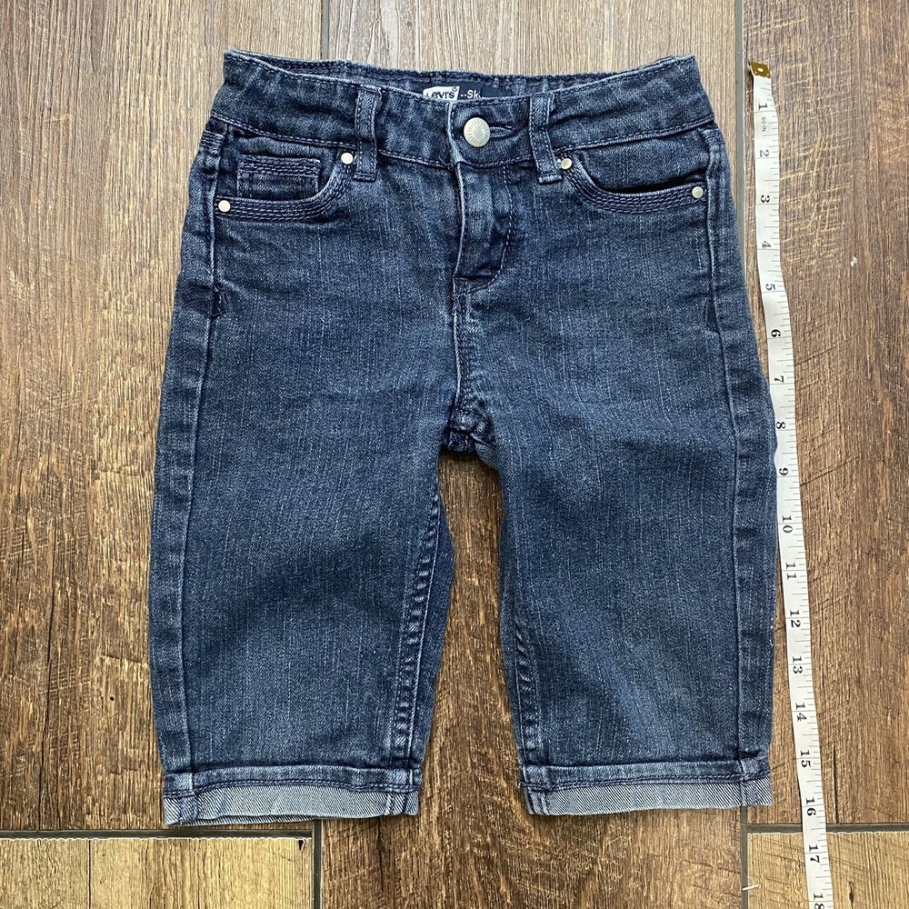 LEVI'S Capri Jeans Girls Size 5 Skimmer Stretch Medium Wash Toddler Kids Casual